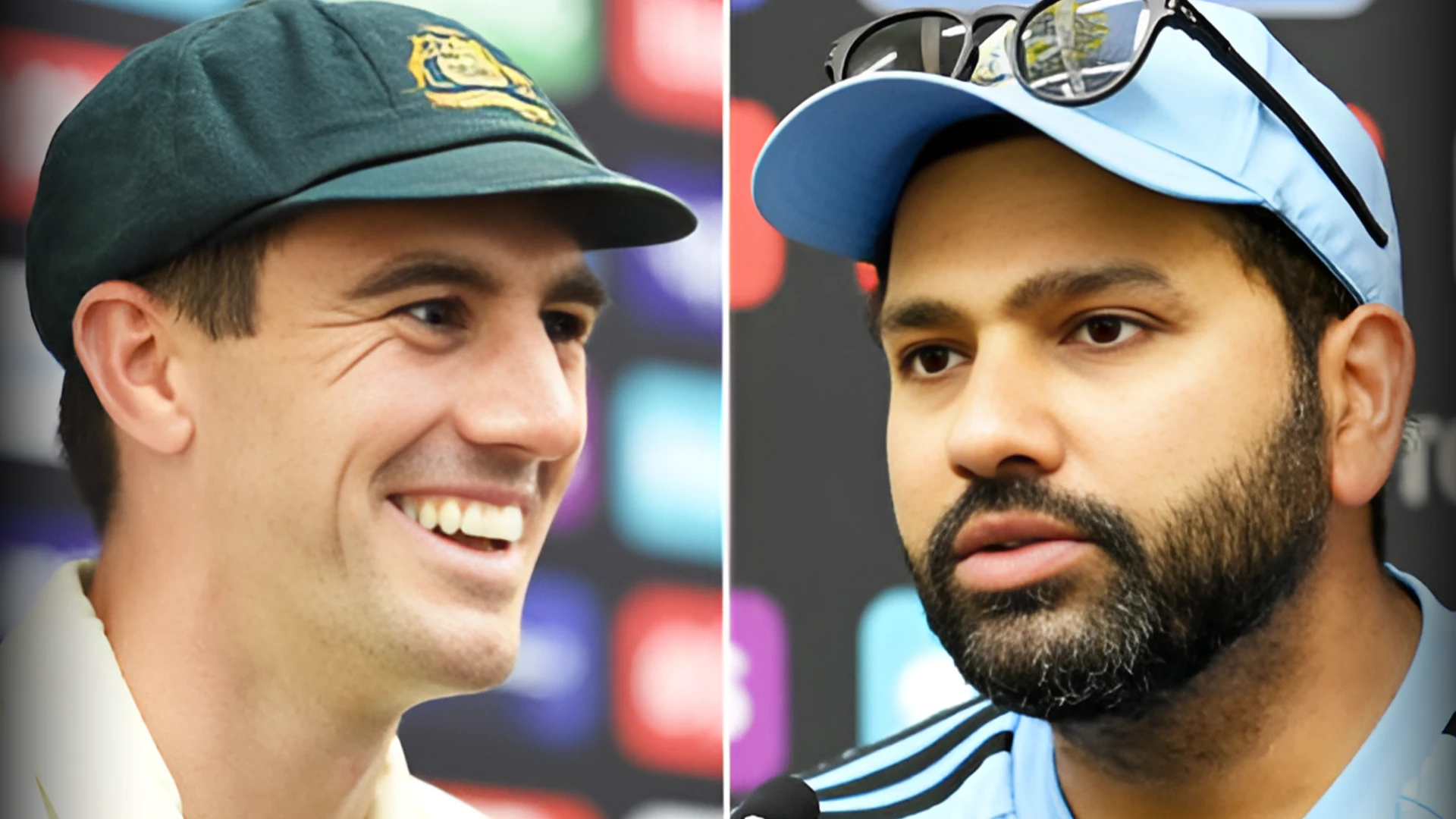Rohit Sharma and Pat Cummins - Border Gavaskar Trophy